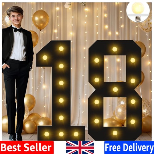 4ft light number black - number, 18